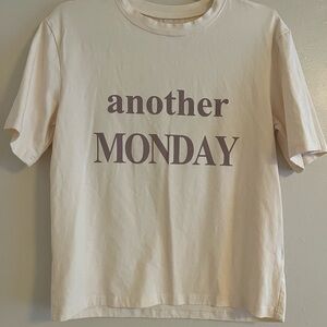 Another Monday Graphic Tee in Cream